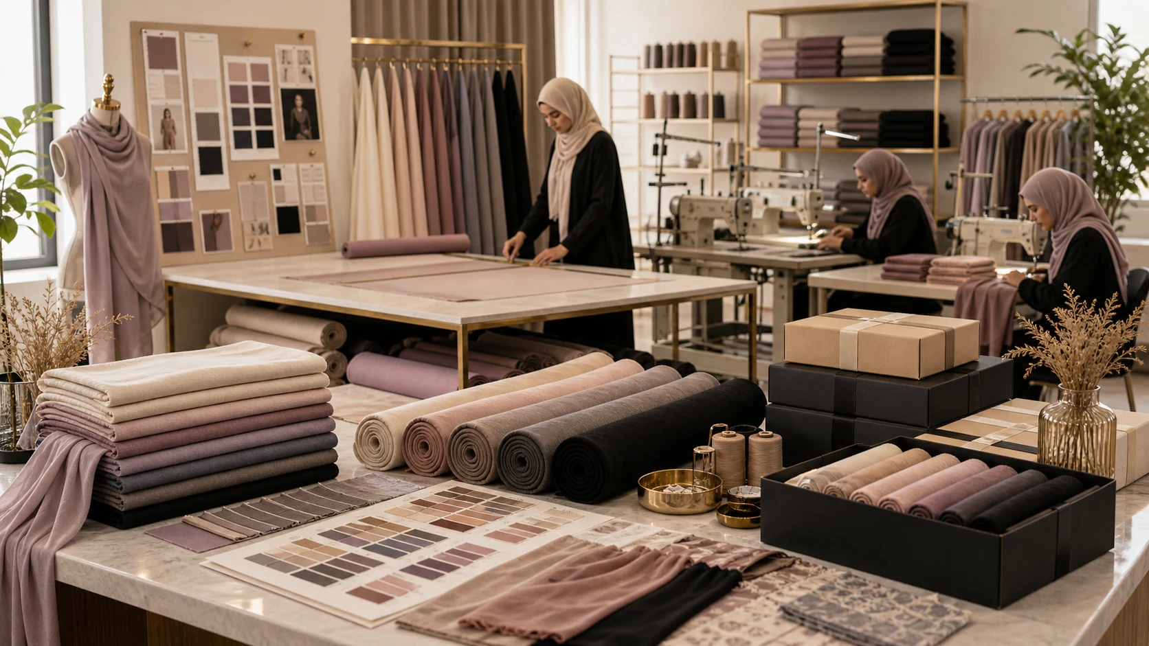 Hijab manufacturing overview from fabric to finished product