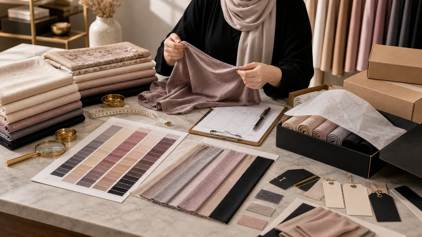 Private label hijab packaging quality control