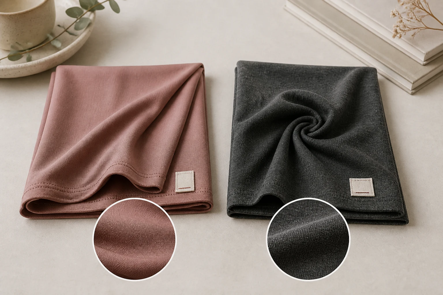 Modal hijab and jersey hijab comparison