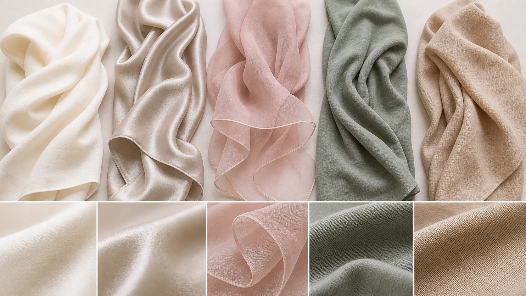 Hijab fabric basics modal silk chiffon jersey cotton