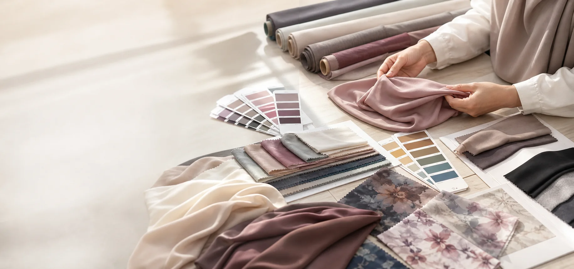 Hijab fabric guide for modal silk chiffon jersey and cotton fabrics