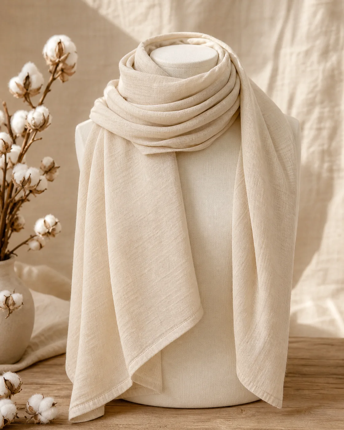 Hijab en coton biologique NS-CT003