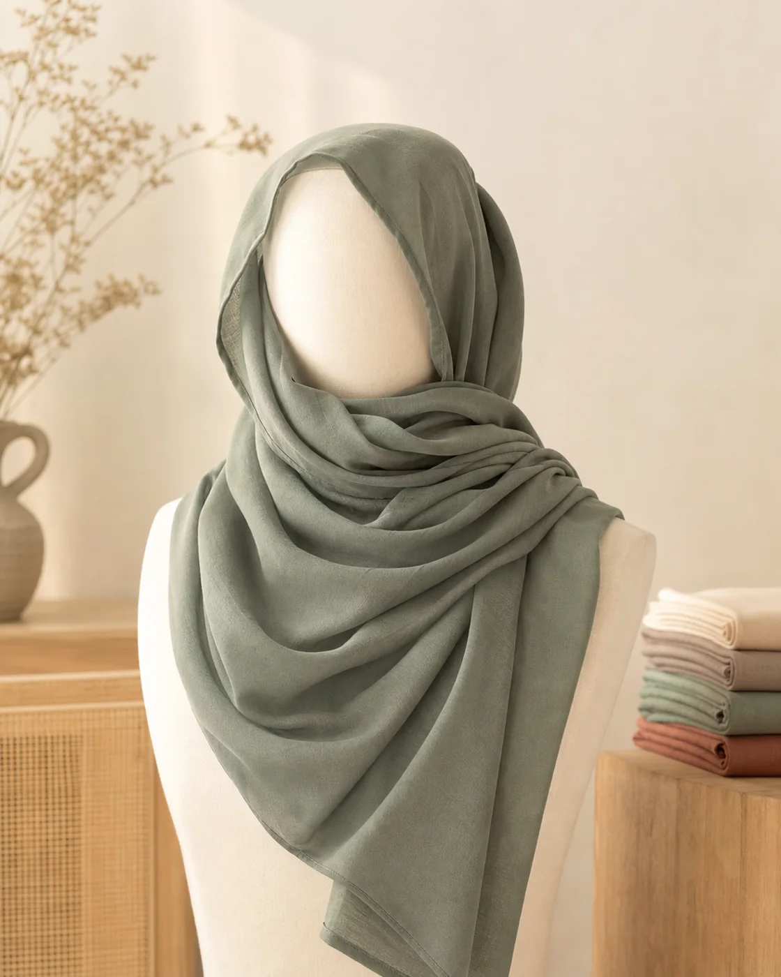 Hijab en voile de coton de qualité supérieure NS-CT006