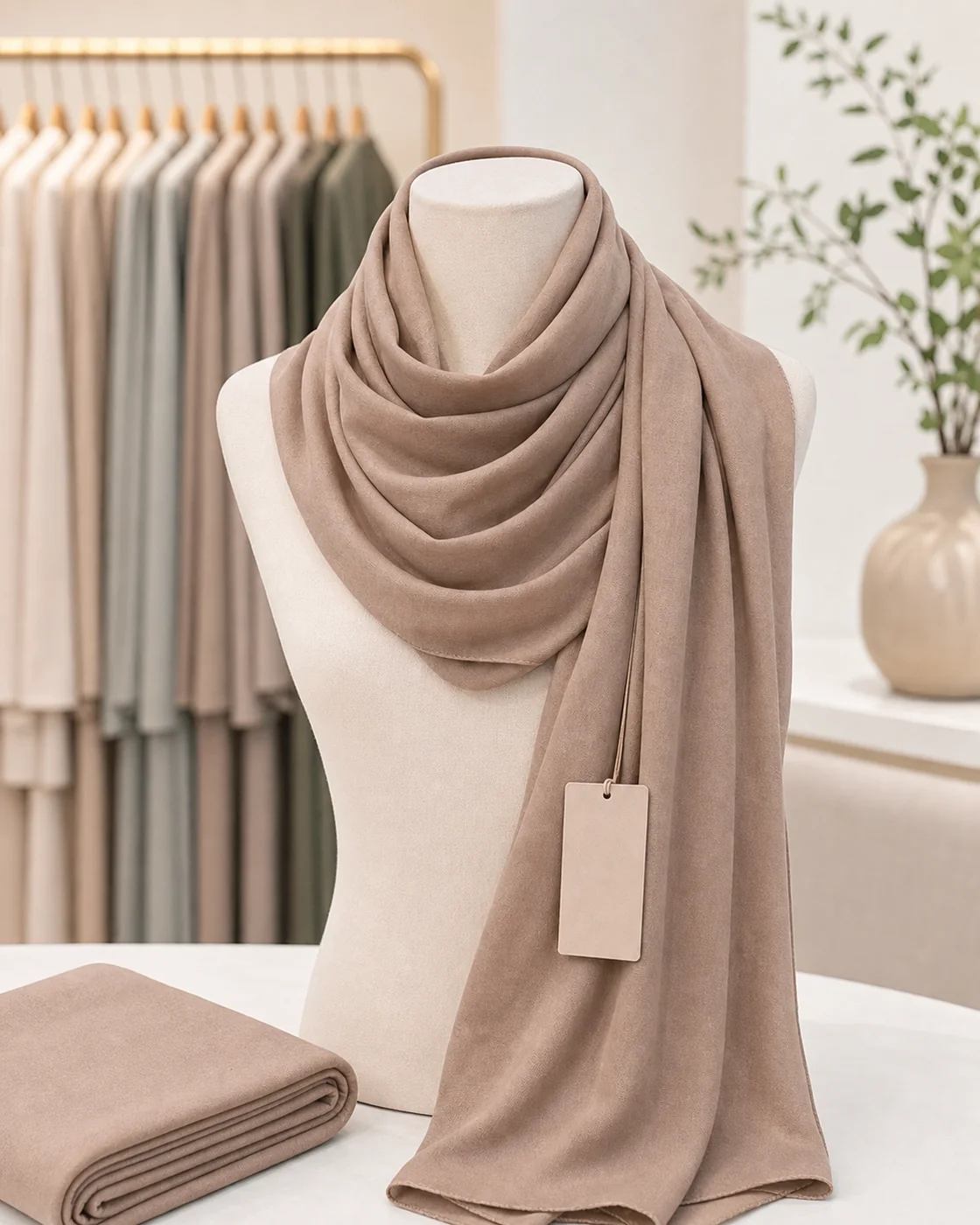 Hijab en mélange de coton NS-CT007