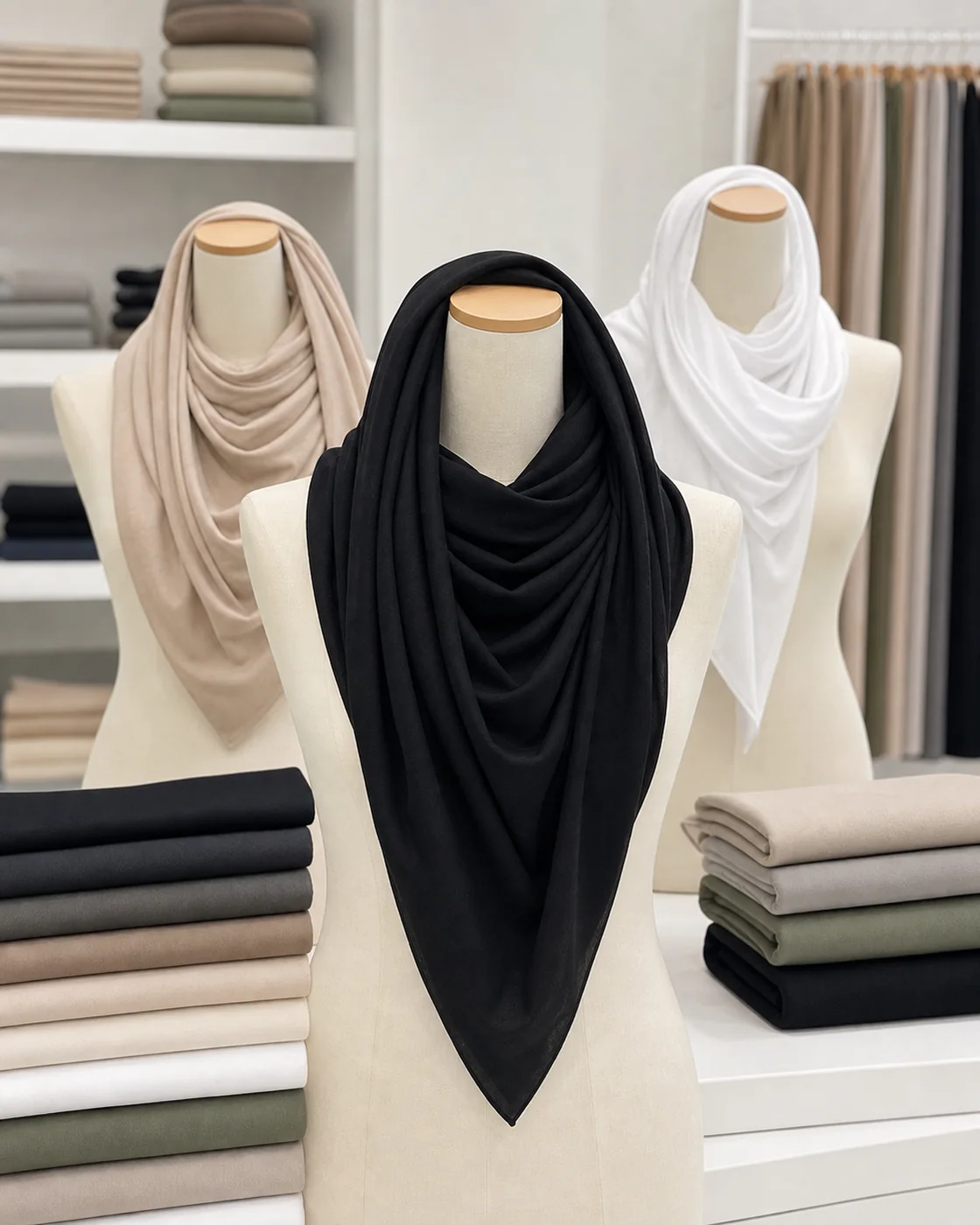 Hijab essentiel en coton NS-CT008