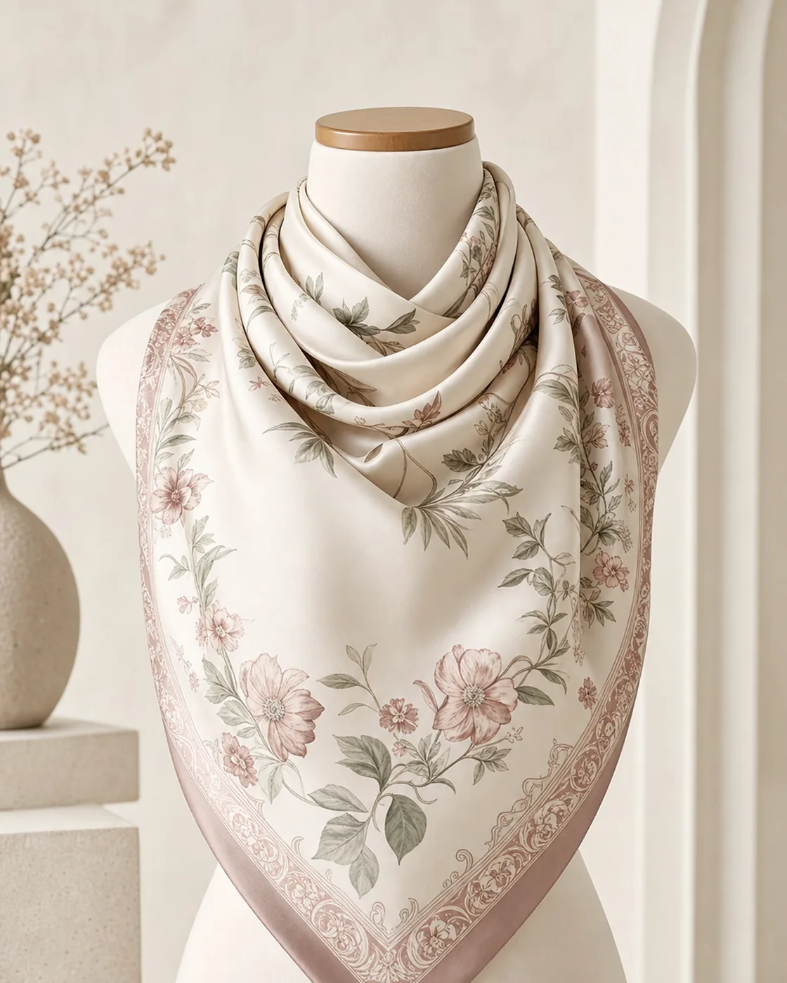 Hijab en soie imprimée NS-S003