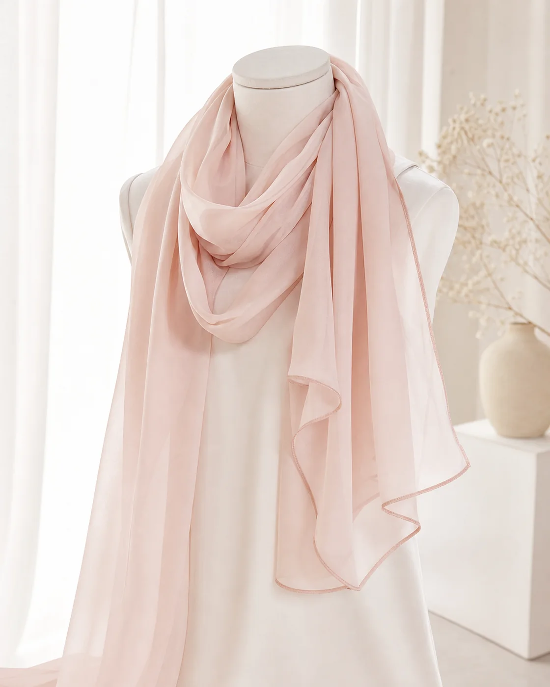 Hijab en mousseline de soie NS-S004