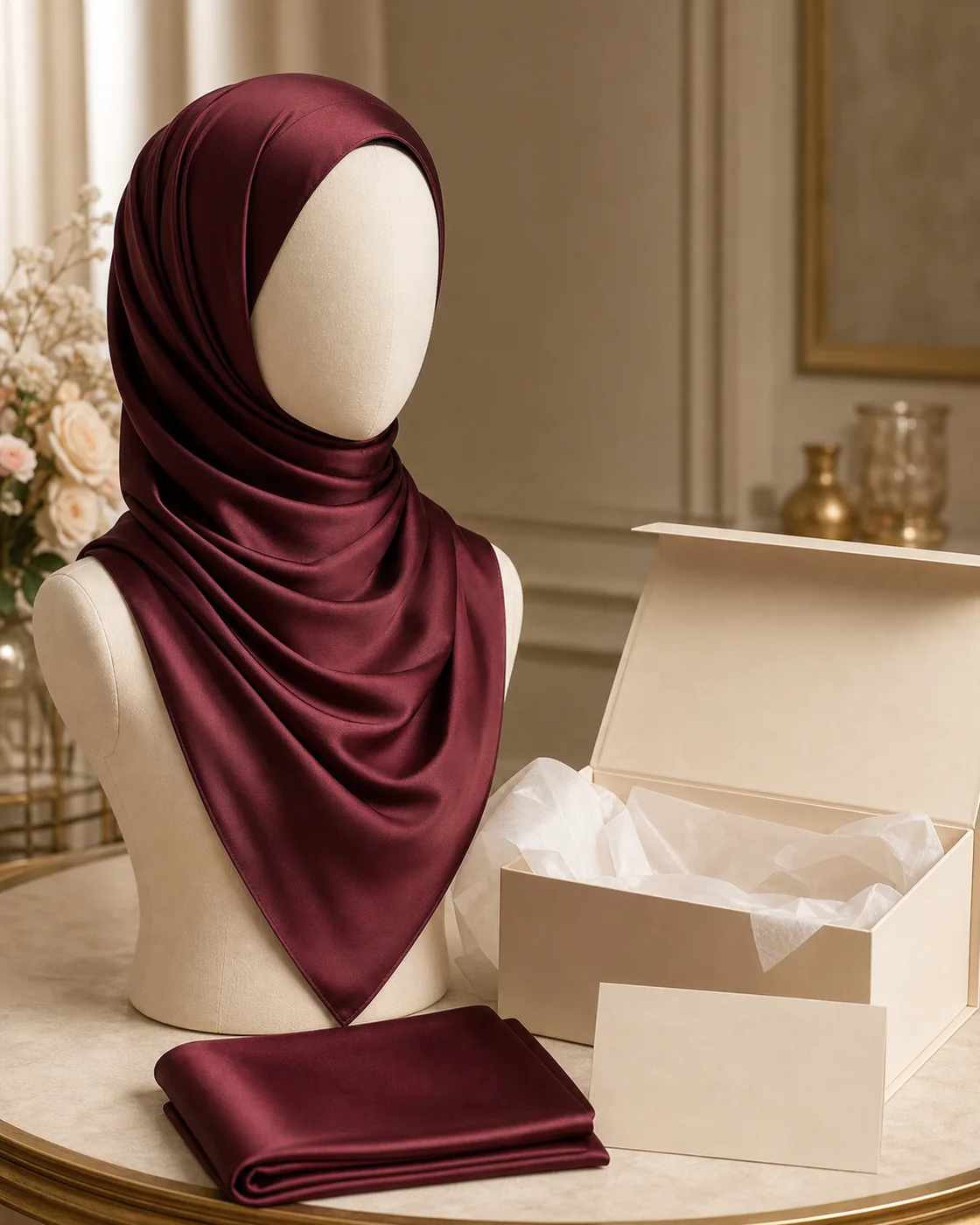 Coffret cadeau Hijab en soie NS-S008