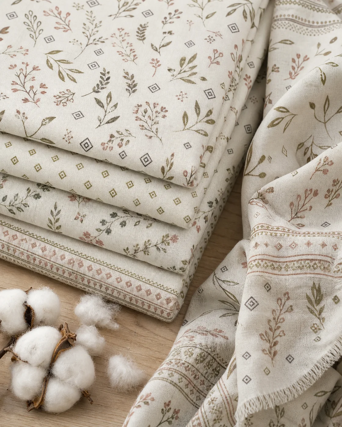 Tissu en coton imprimé