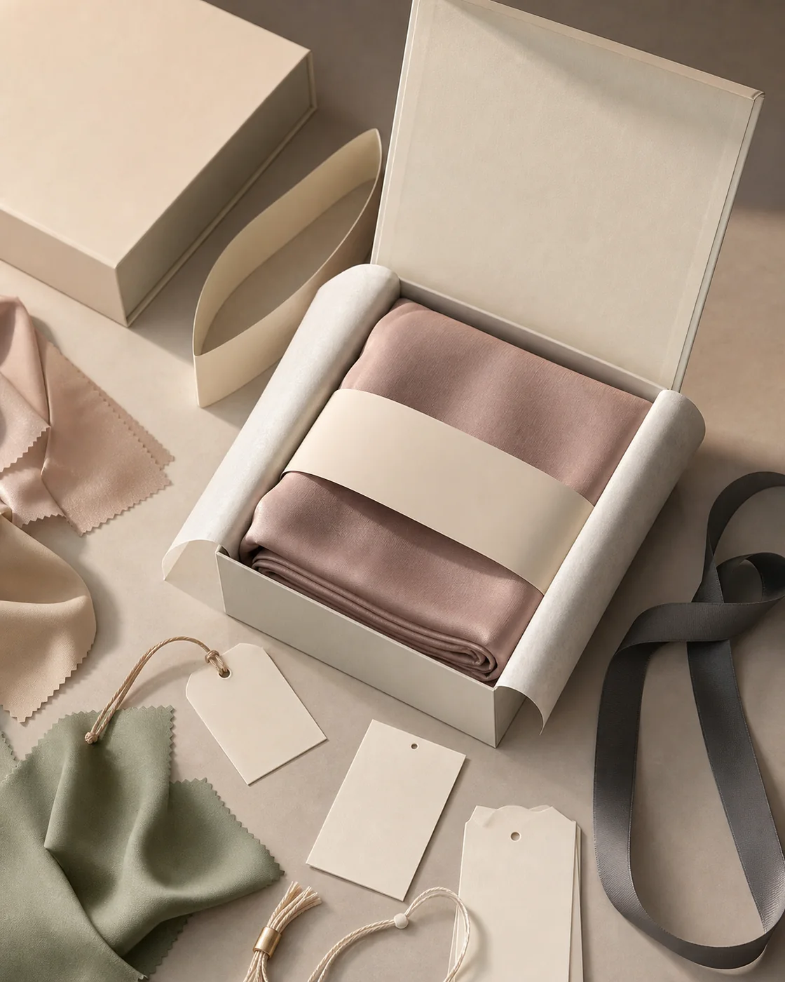 Private-label hijab packaging and branding components for quotation planning